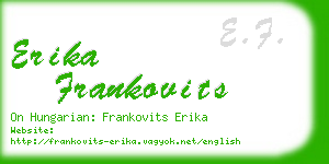 erika frankovits business card